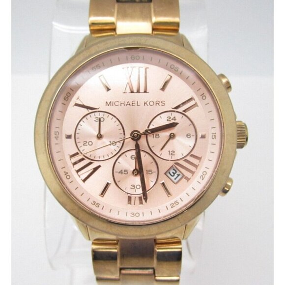 Women Michael Kors Chrono Quartz WR Analog 43mm Dial Causal Round Watch (G416) - Picture 1 of 11